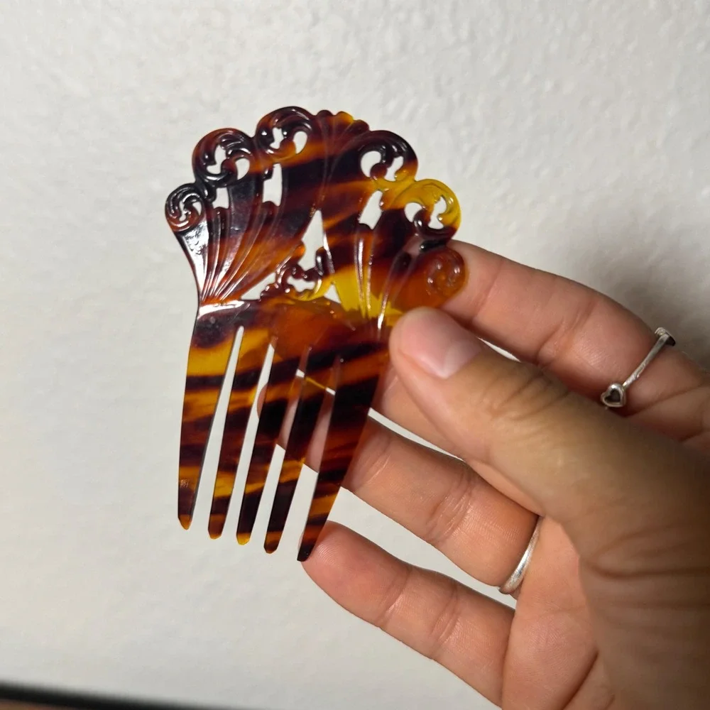 Vintage Vanity Set Mary Kay Compact Rhinestone Hair Combs Tortoiseshell Lot